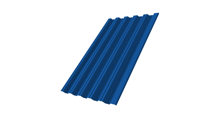 Профнастил НС35 R 0.45 PE RAL 5005 сигнальный синий