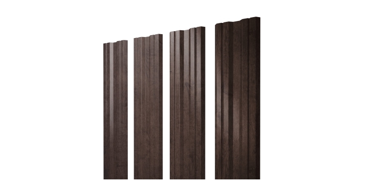 Штакетник Twin с прямым резом 0.45 Print Elite Antique Wood TwinColor