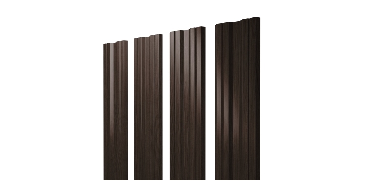 Штакетник Twin с прямым резом 0.45 Print Elite Coffee Wood TwinColor