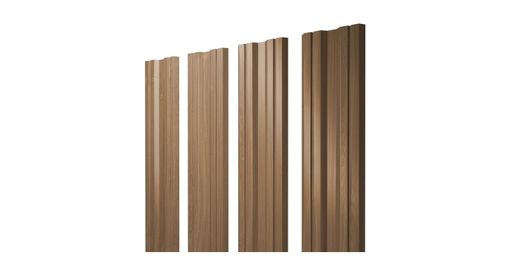 Штакетник Twin с прямым резом 0.45 Print Elite Honey Wood TwinColor