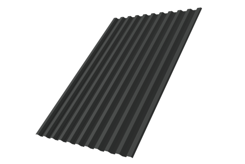Профнастил С21R GL 0,5 Rooftop Бархат RAL 7016 антрацитово-серый