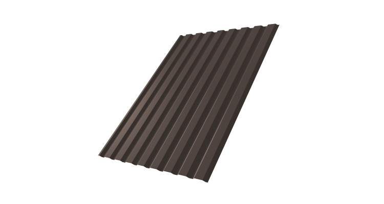 Профнастил С20А 0.45 PE RR 32 темно-коричневый