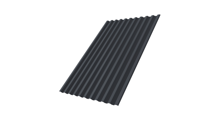 Профнастил С21R 0,45 Drap TwinColor RAL 7024 мокрый асфальт