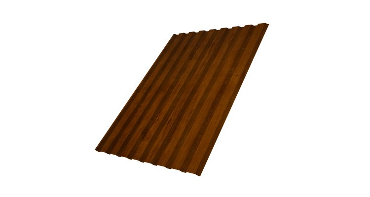 Профнастил С20A 0,45 Print-Double Premium Golden Wood Intense F