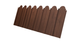 Профнастил C10A фигурный 0.45 Print Elite с пленкой Choco Wood TwinColor