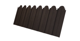 Профнастил C10A фигурный 0.45 Print Elite с пленкой Coffee Wood Blesk TwinColor