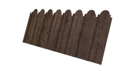 Профнастил C10A фигурный 0.45 Print Premium с пленкой Antique Wood TwinColor