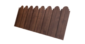 Профнастил C10A фигурный 0.45 Print Premium с пленкой Cherry Wood Fresh TwinColor