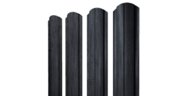 Штакетник Полукруглый Slim фигурный 0.45 Print Premium Grey Wood TwinColor