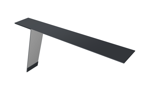 Планка карнизная фальц Grand Line 130х80 0,5 PE с пленкой RAL 7024 мокрый асфальт (2м)