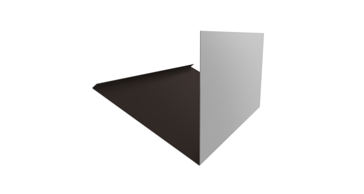 Планка примыкание верхнее к трубе фальц 0,45 Drap TX RR 32 темно-коричневый (3м)