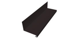 Планка примыкание нижнее к трубе фальц 0,5 Drap RAL 9005 черный (3м)