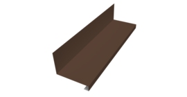 Планка примыкание нижнее к трубе для Кликфальц Pro Grand Line 0,5 Satin с пленкой RAL 8017 шоколад (3м)