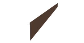 Ламель забора жалюзи Palermo стартовая/финишная для калиток и ворот 0,5 Satin Matt RAL 8017 шоколад