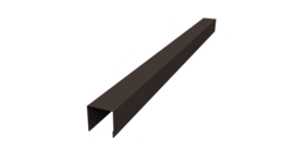 Планка вертикальная лицевая для забора жалюзи Palermo 0,5 Velur X RR 32 темно-коричневый (1,8м)