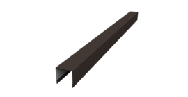 Планка вертикальная лицевая для забора жалюзи Palermo 0,45 Drap RR 32 темно-коричневый (1,8м)