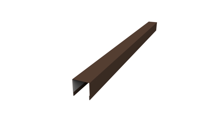 Планка вертикальная лицевая для забора жалюзи Palermo 0,45 Drap RAL 8017 шоколад (2м)