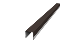 Планка вертикальная обратная для забора жалюзи Palermo 0,5 Satin RR 32 темно-коричневый (2м)