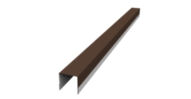 Планка вертикальная обратная для забора жалюзи Palermo 0,5 PurPro RAL 8017 шоколад (3м)