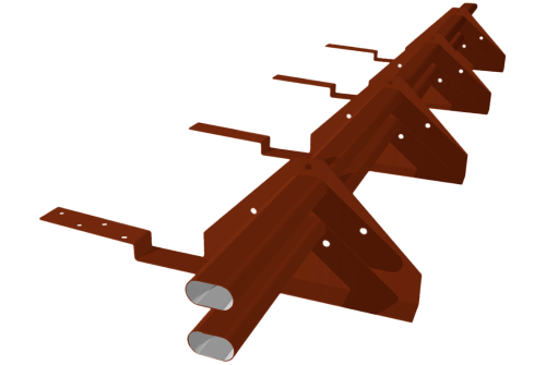 Снегозадержатель трубчатый для композитной черепицы Roman RAL 3009 (3м)