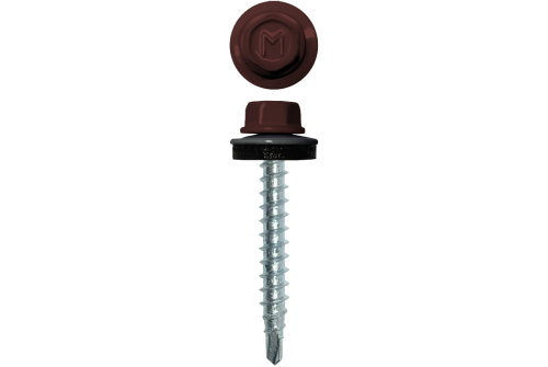 Саморез кровельный Daxmer 4,8х35 RAL 3009 (250) сверло №1