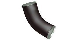 Колено стока GL PE Matt 90 мм RR 32 темно-коричневый