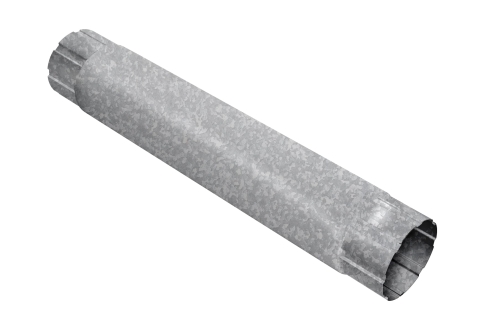 Труба круглая соединительная GL ZN 100 мм 1 м Zn цинк